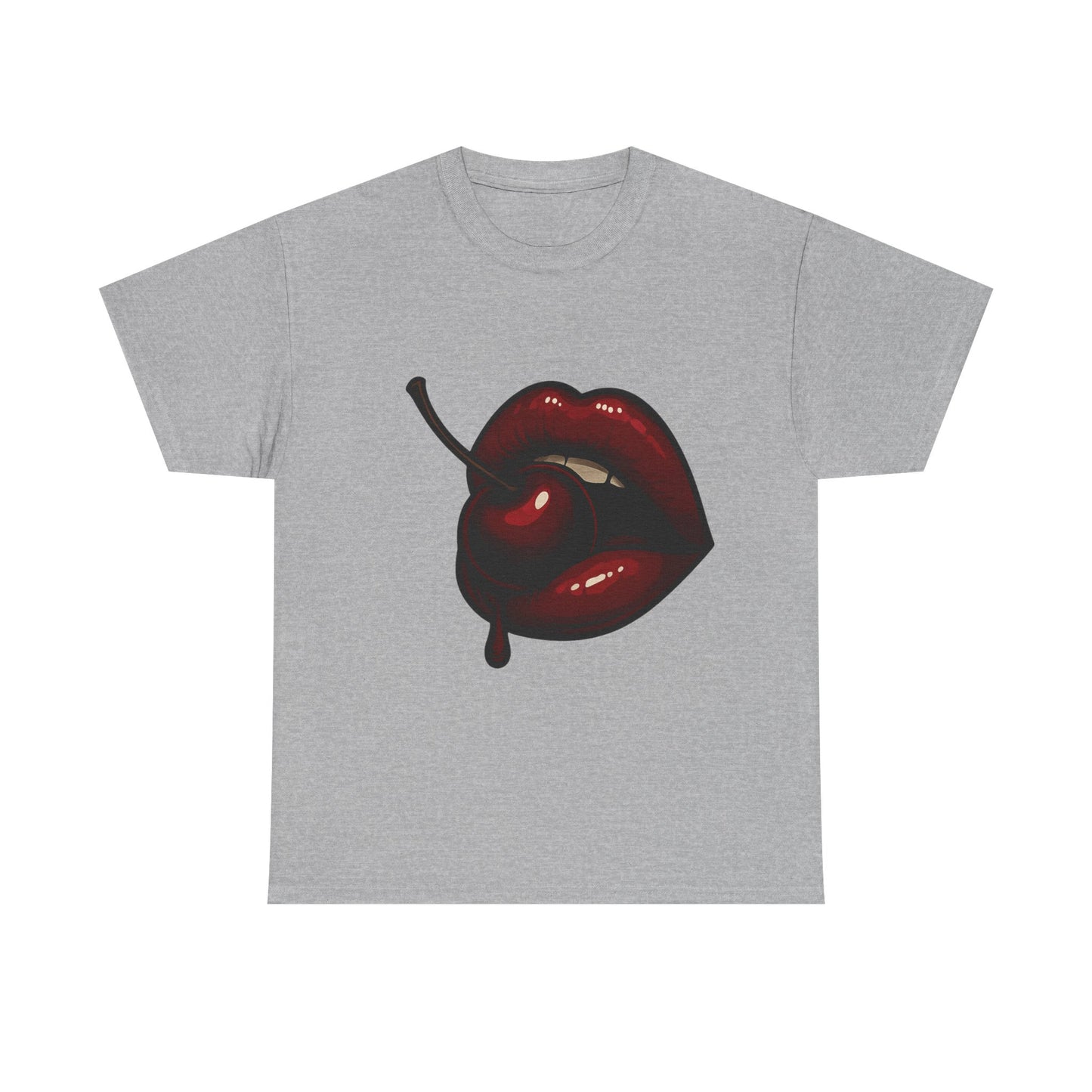 Seductive Cherry Lips Italian Design Art Retro Glam Dark Fruit Bite