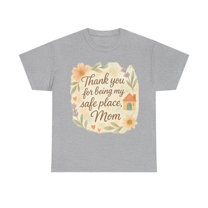 Thank You for Being My Safe Place Mom Floral Mothers Day Printable Quote Art