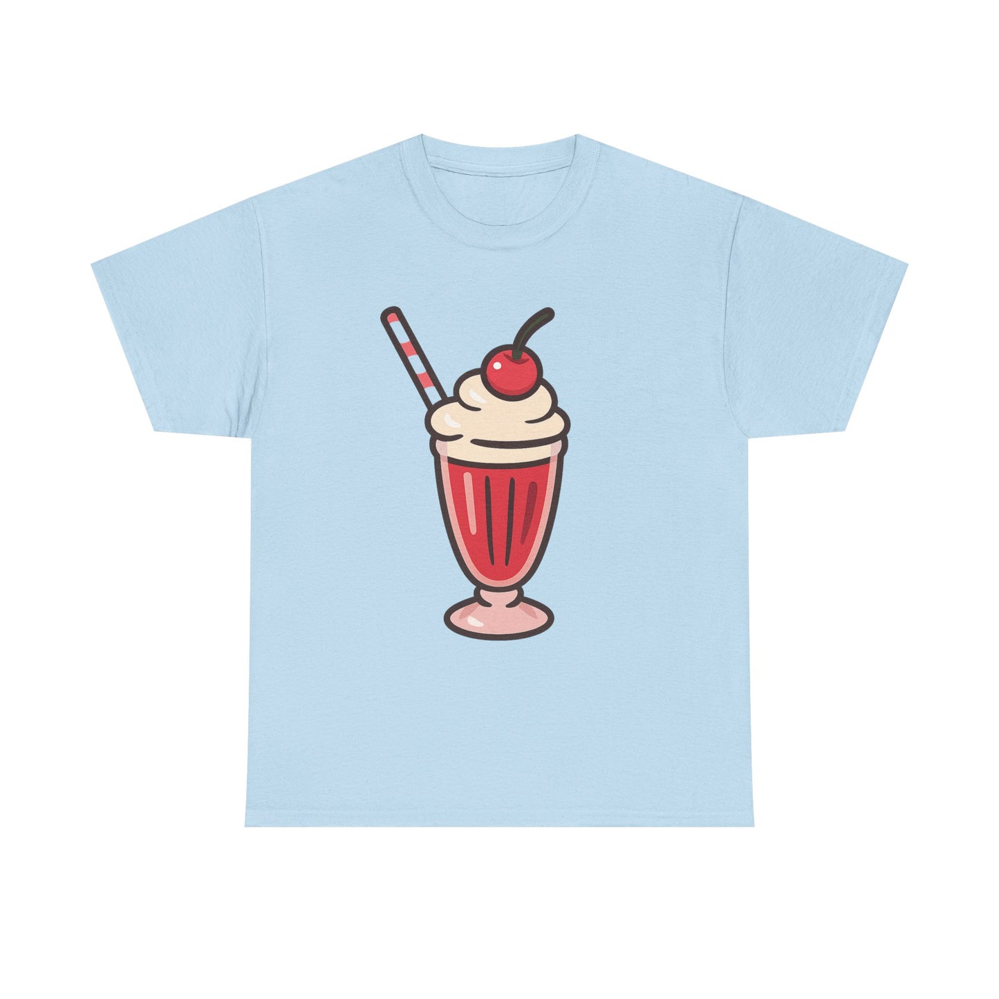 Cherry Soda Float Italian Design Art Retro Diner Milkshake with Whipped Cream and Cherry