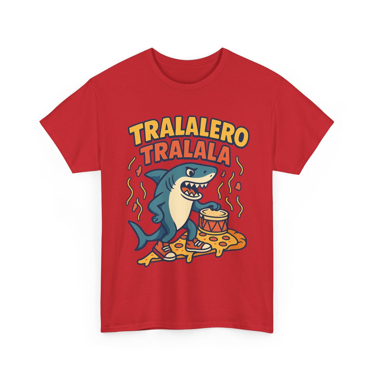 Tralalero Tralala Shark Pizza Meme Funny Italian Brainrot Cartoon Art