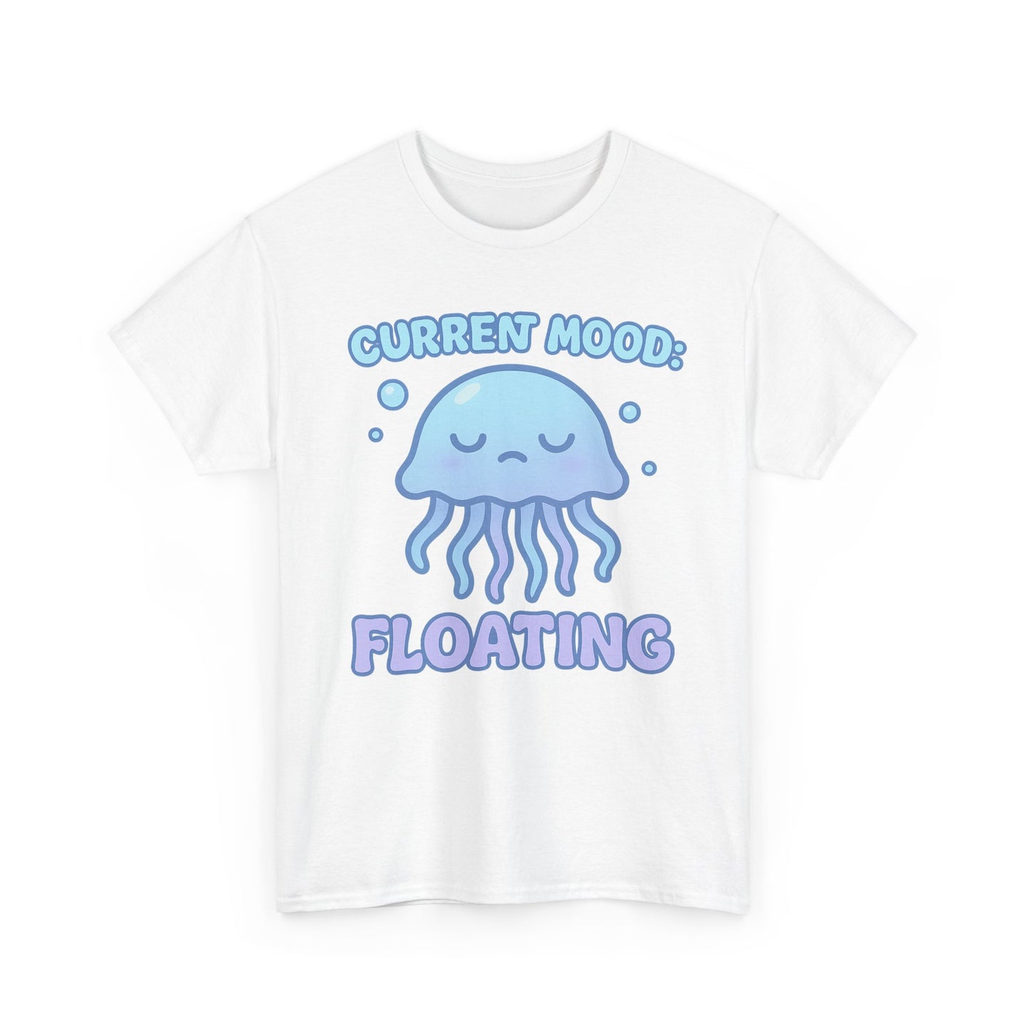 Current Mood Floating  Soft Pastel Jellyfish Aesthetic T-Shirt Design