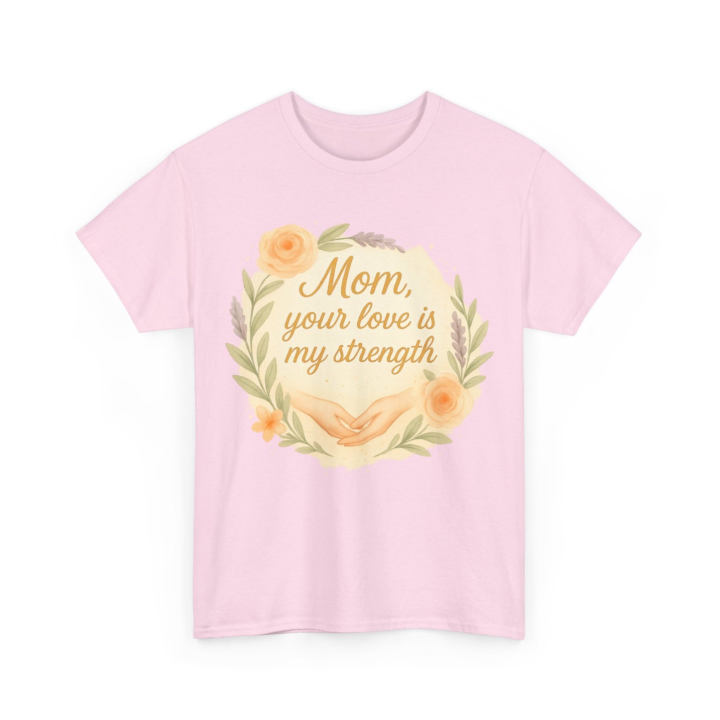 Mom Your Love Is My Strength Floral Mother's Day Quote in Italian