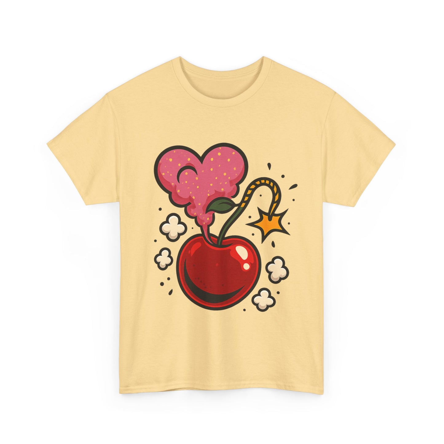 Cherry Bomb Heart Smoke Italian Design Art Pop Explosion Cute Glitter Cherry