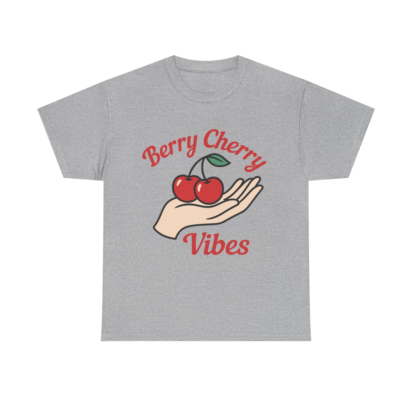 Berry Cherry Vibes Italian Design Art Hand Offering Cherry Retro Style