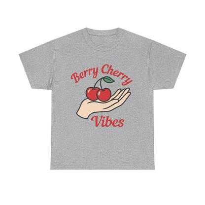 Berry Cherry Vibes Italian Design Art Hand Offering Cherry Retro Style
