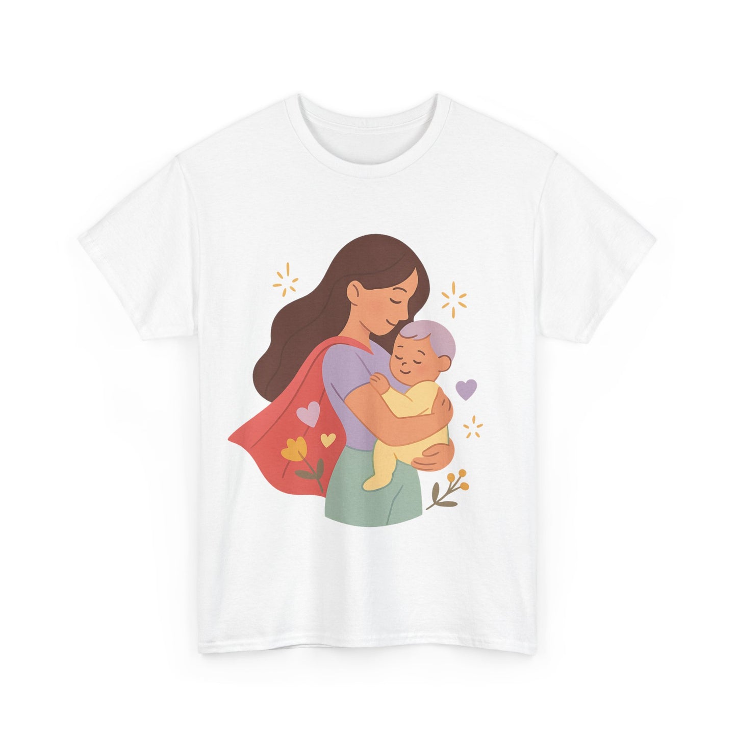Super Mom Hug Modern Pastel Mothers Day Illustration Design