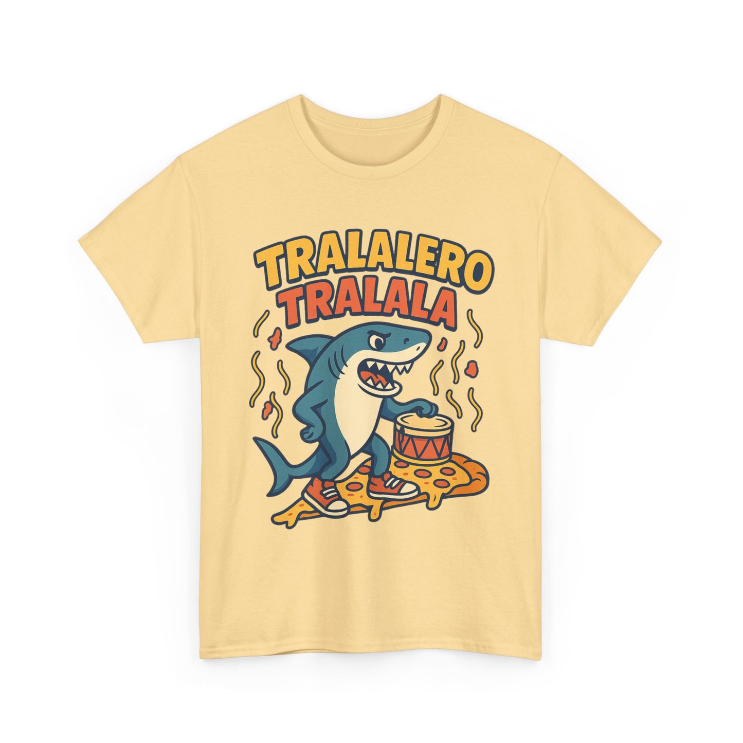 Tralalero Tralala Shark Pizza Meme Funny Italian Brainrot Cartoon Art
