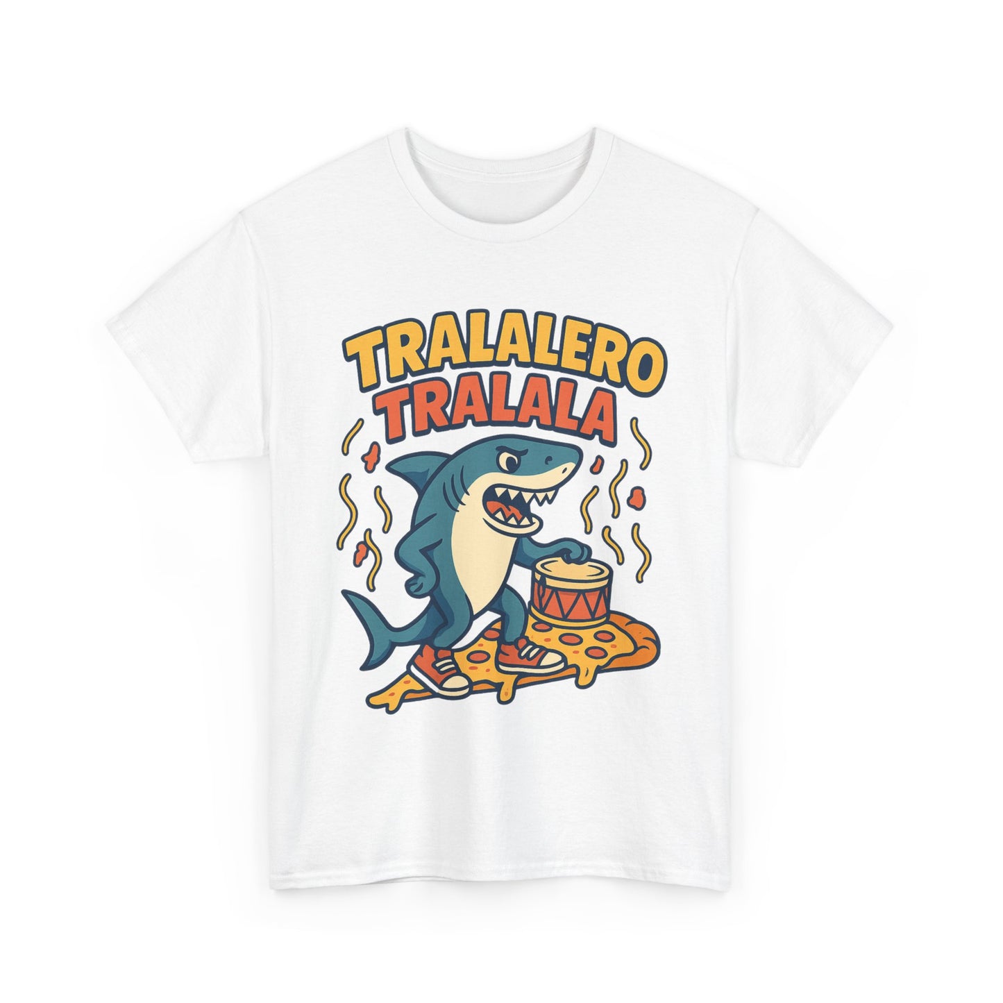 Tralalero Tralala Shark Pizza Meme Funny Italian Brainrot Cartoon Art