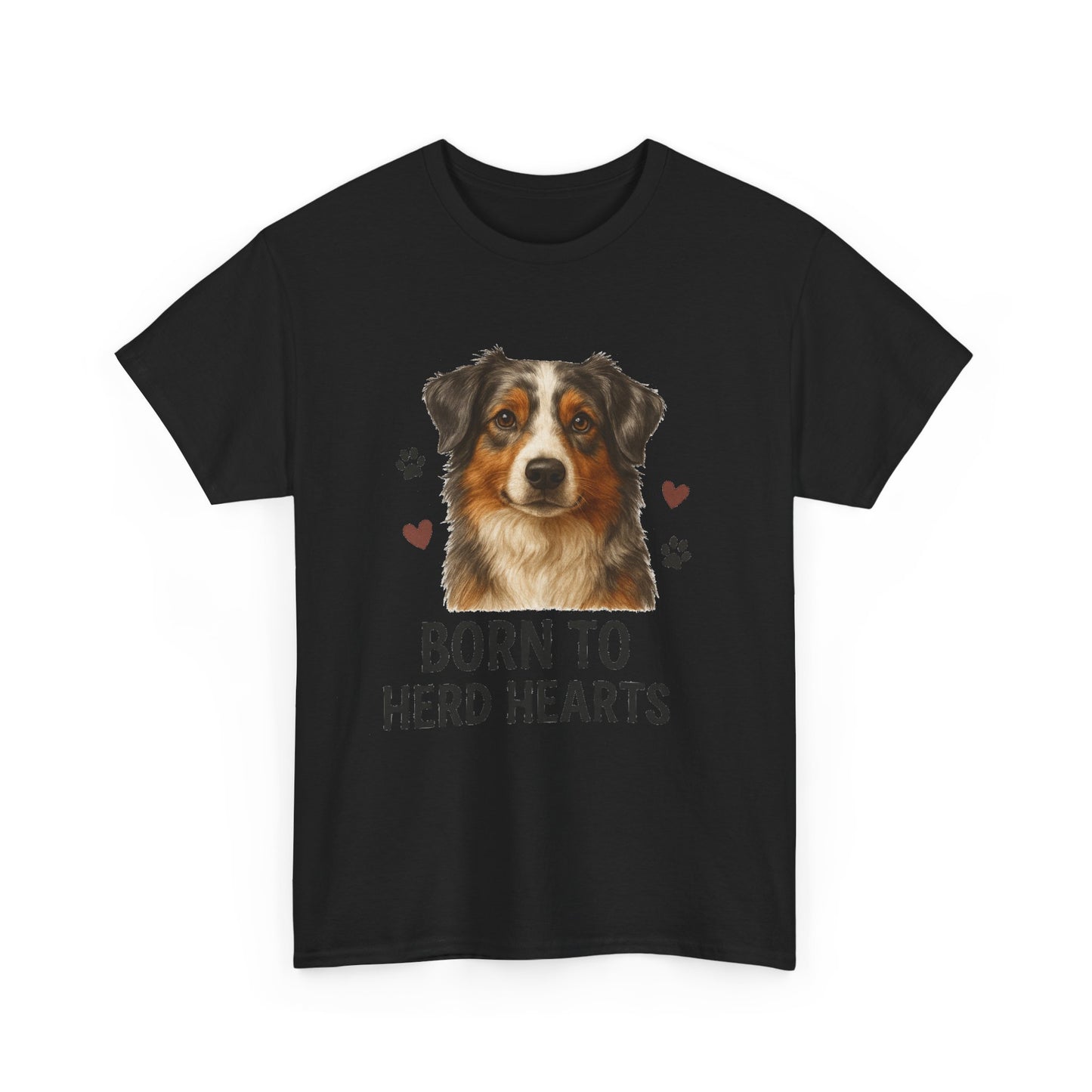 Australian Shepherd Lover Shirt  Born to Herd Hearts Dog Mom T-shirt