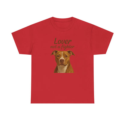 Pitbull Lover Shirt  Lover Not a Fighter Rescue Dog T-shirt