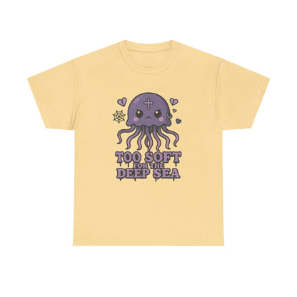 Too Soft for the Deep Sea  Pastel Goth Jellyfish T-Shirt Design