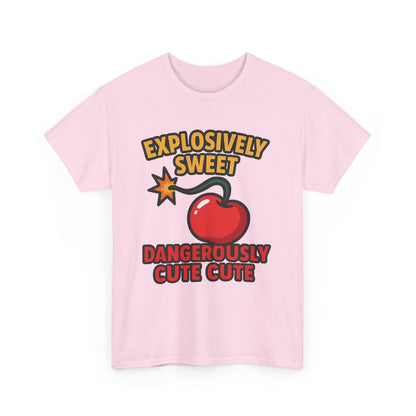 Explosively Sweet Dangerously Cute Design Art  Cherry Bomb Pop Cartoon Quote