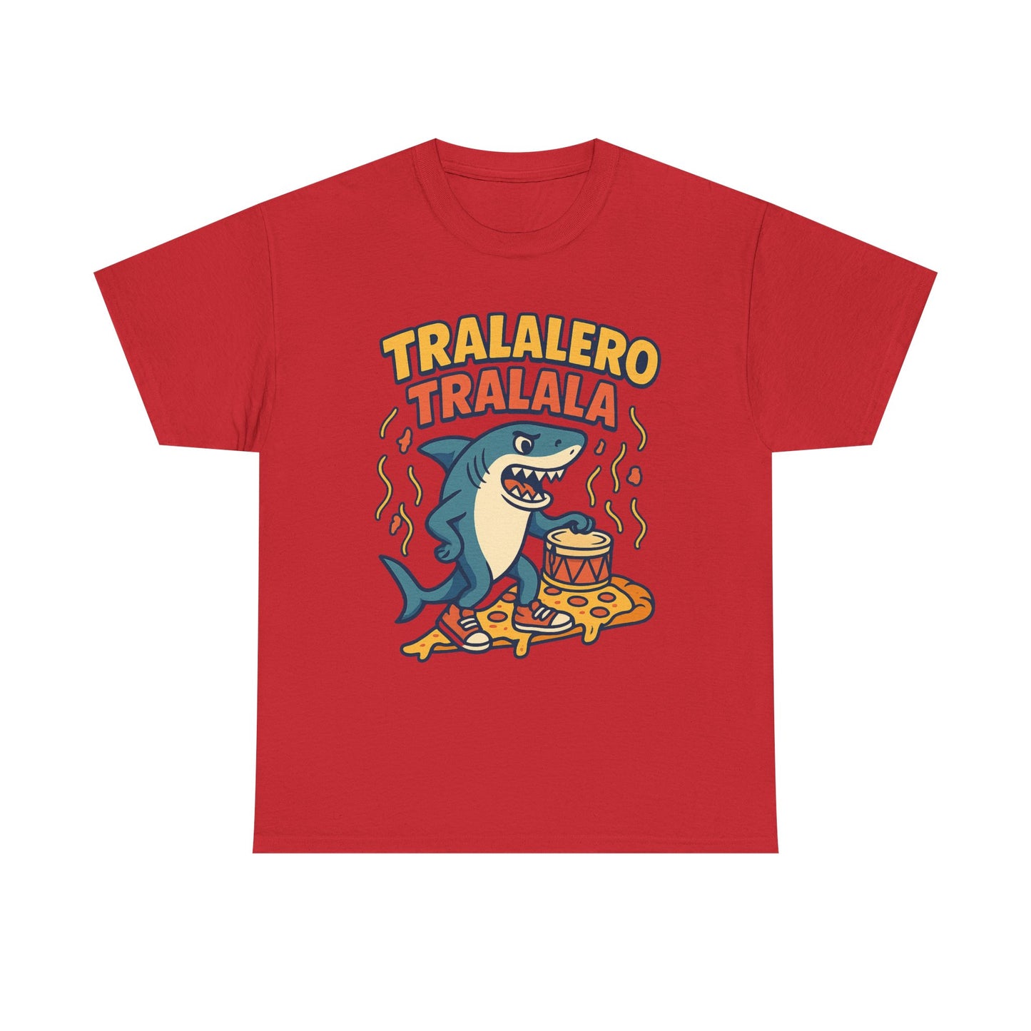 Tralalero Tralala Shark Pizza Meme Funny Italian Brainrot Cartoon Art