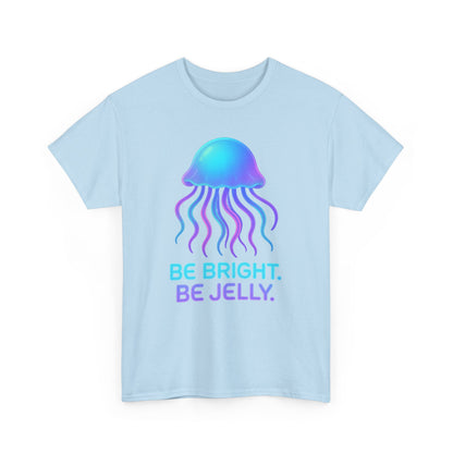 Be Bright Be Jelly  Neon Glow Jellyfish Aesthetic T-Shirt Art