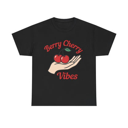 Berry Cherry Vibes Italian Design Art Hand Offering Cherry Retro Style