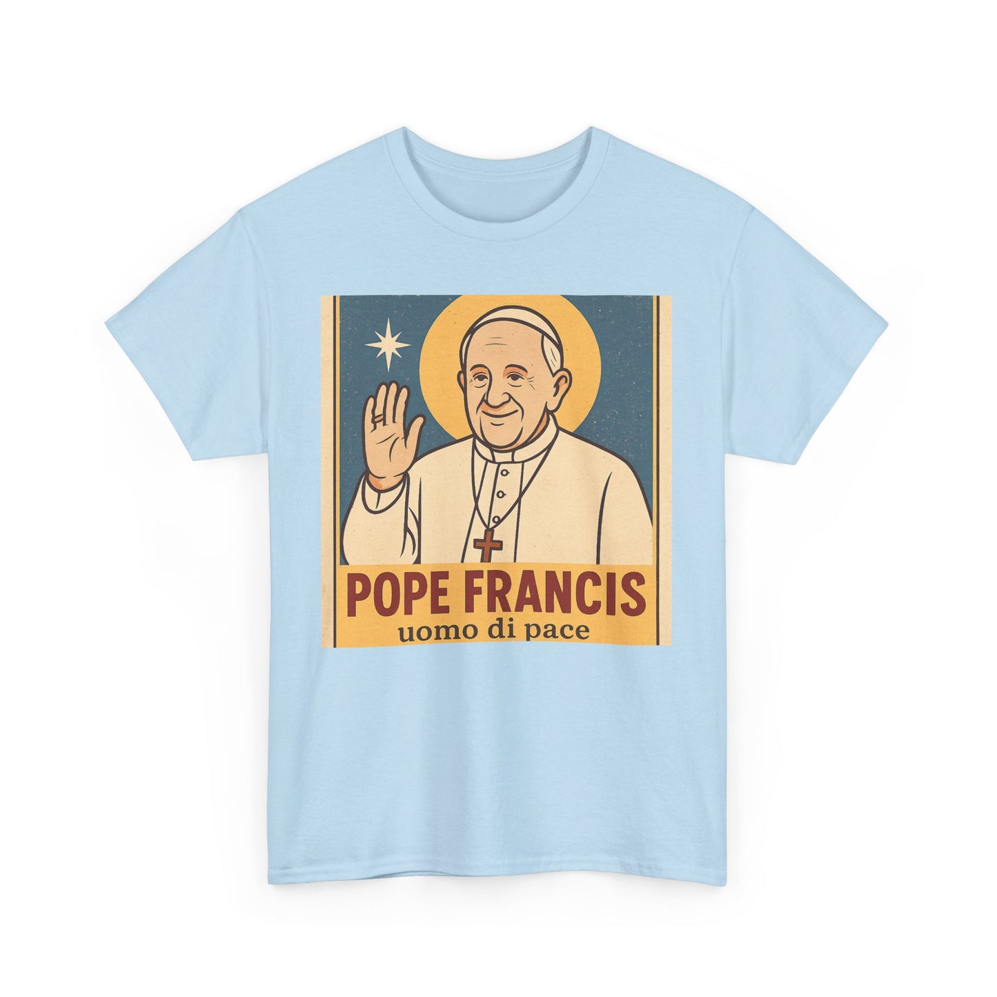 Vintage Poster Pope Francis | Uomo di Pace Retro Catholic Print