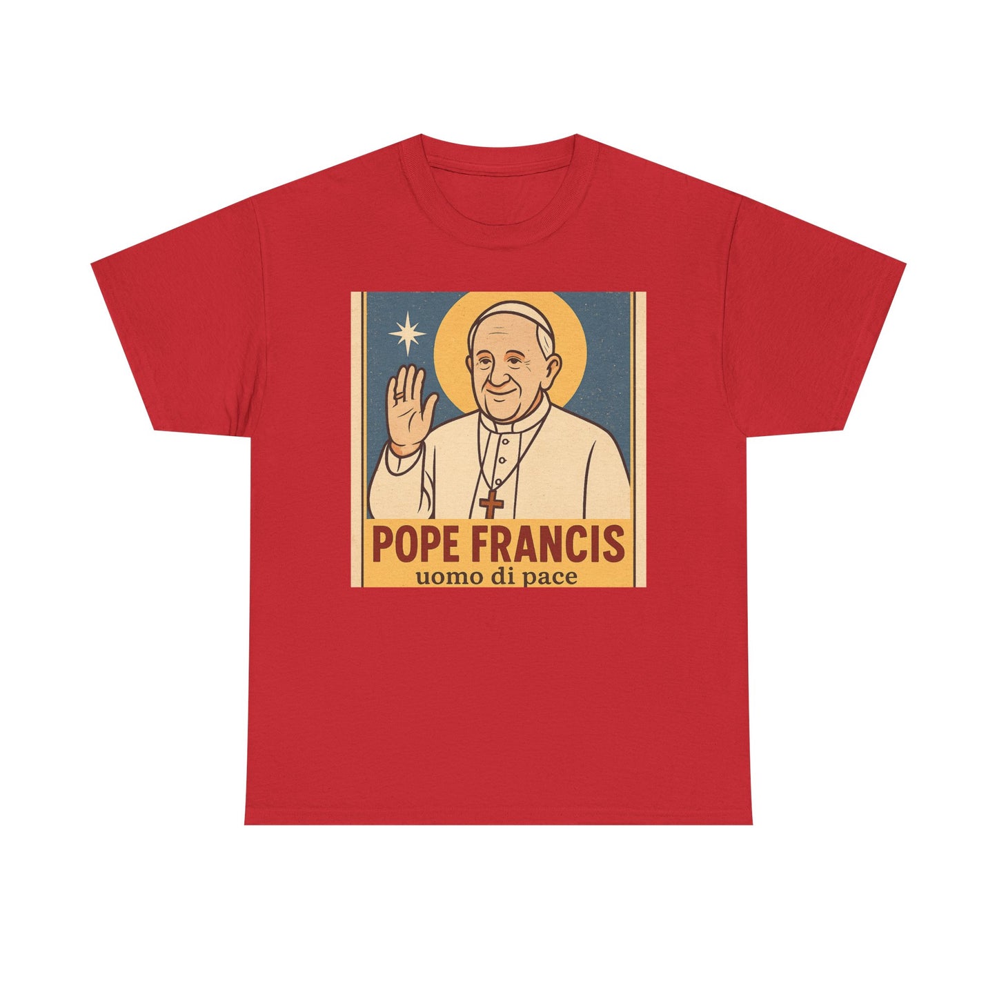 Vintage Poster Pope Francis | Uomo di Pace Retro Catholic Print