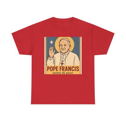 Vintage Poster Pope Francis | Uomo di Pace Retro Catholic Print