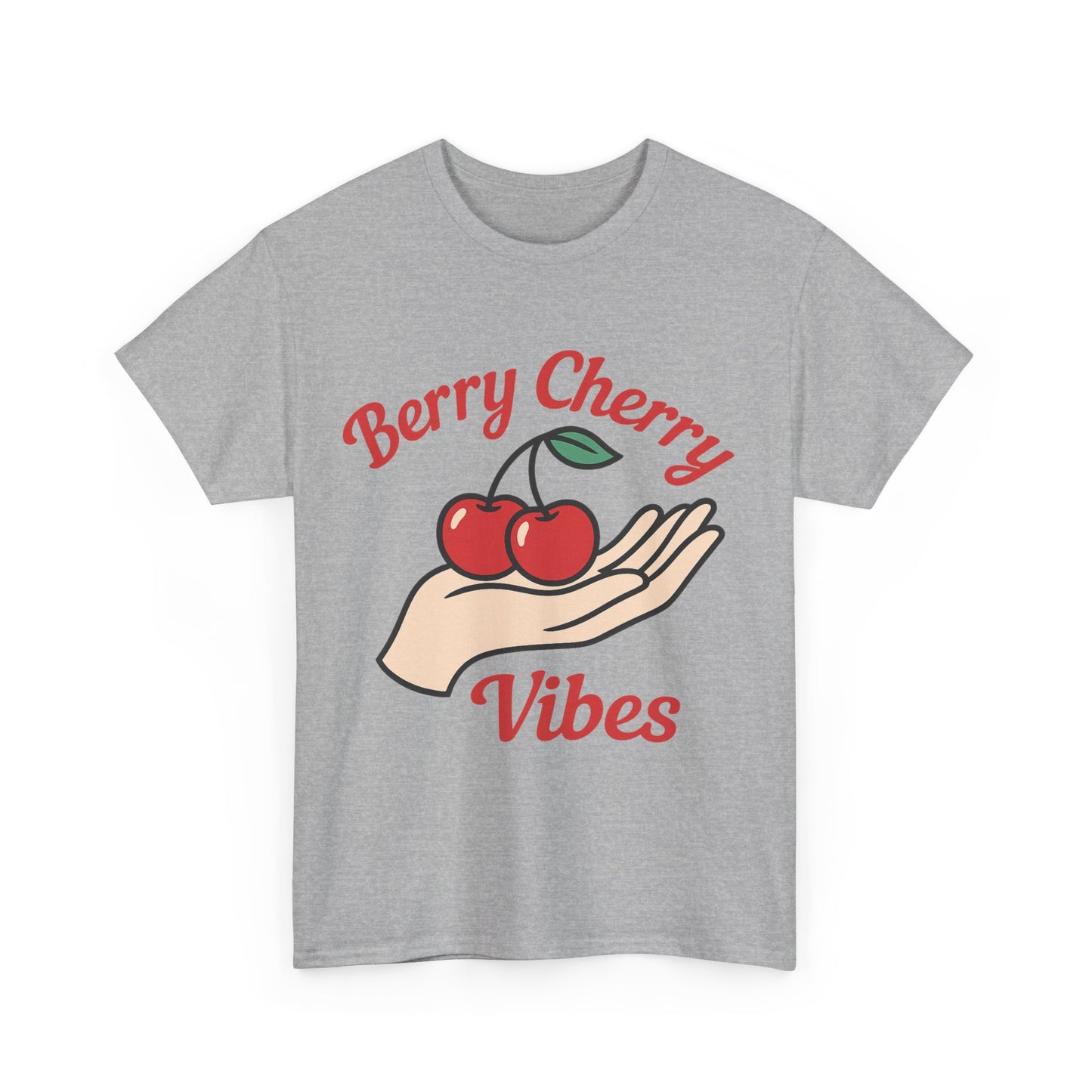 Berry Cherry Vibes Italian Design Art Hand Offering Cherry Retro Style