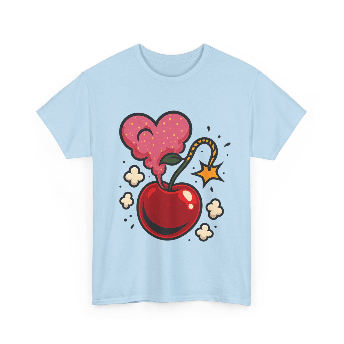 Cherry Bomb Heart Smoke Italian Design Art Pop Explosion Cute Glitter Cherry