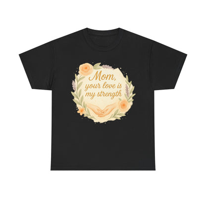 Mom Your Love Is My Strength Floral Mother's Day Quote in Italian