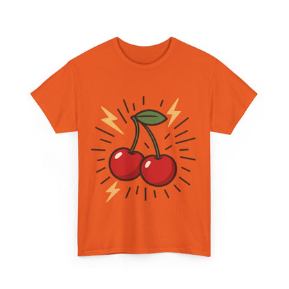 Cherry Energy Italian Design Art Power Burst Fruit with Lightning Style