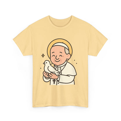 Kawaii Pope Francis with Dove Tribute Illustration