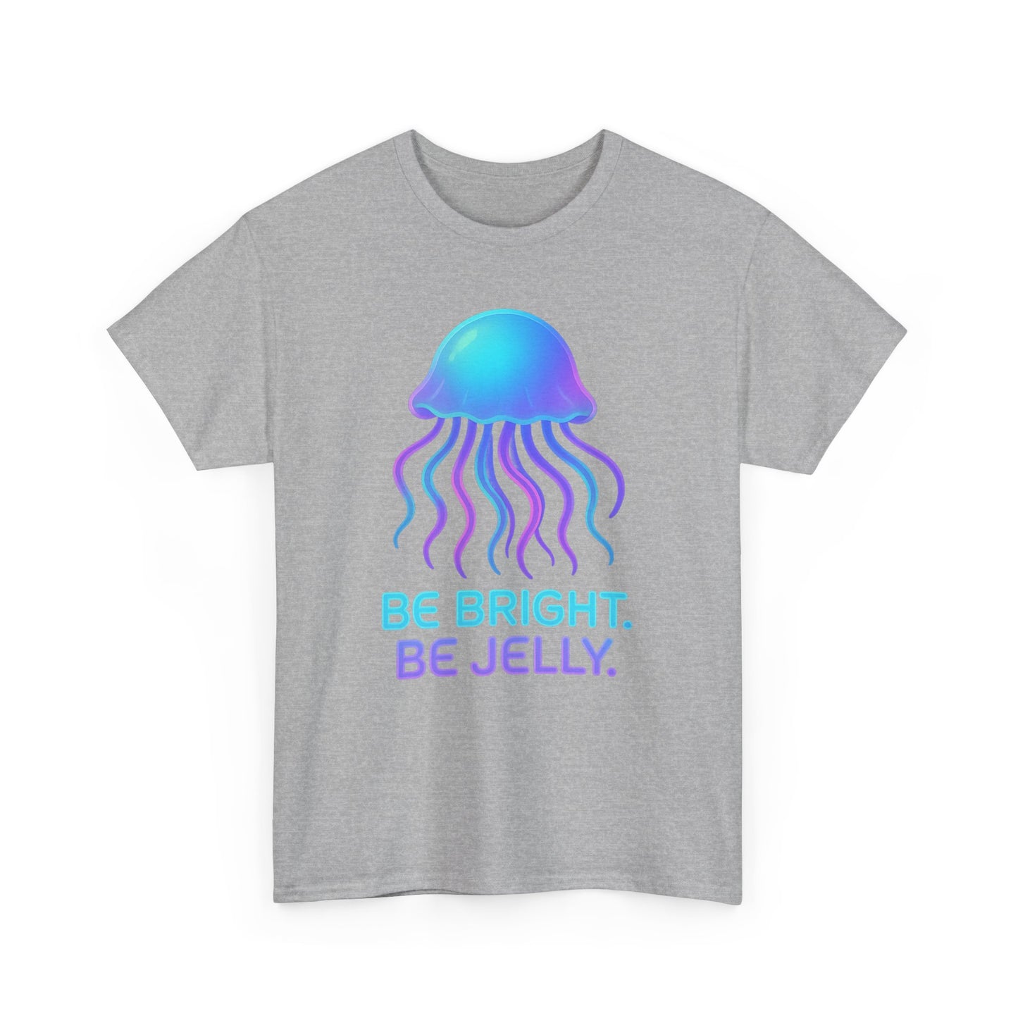 Be Bright Be Jelly  Neon Glow Jellyfish Aesthetic T-Shirt Art