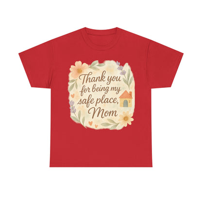 Thank You for Being My Safe Place Mom Floral Mothers Day Printable Quote Art