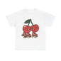 Roller Skating Cherries Italian Design Art Retro Glitter Fruit on Wheels Illustration
