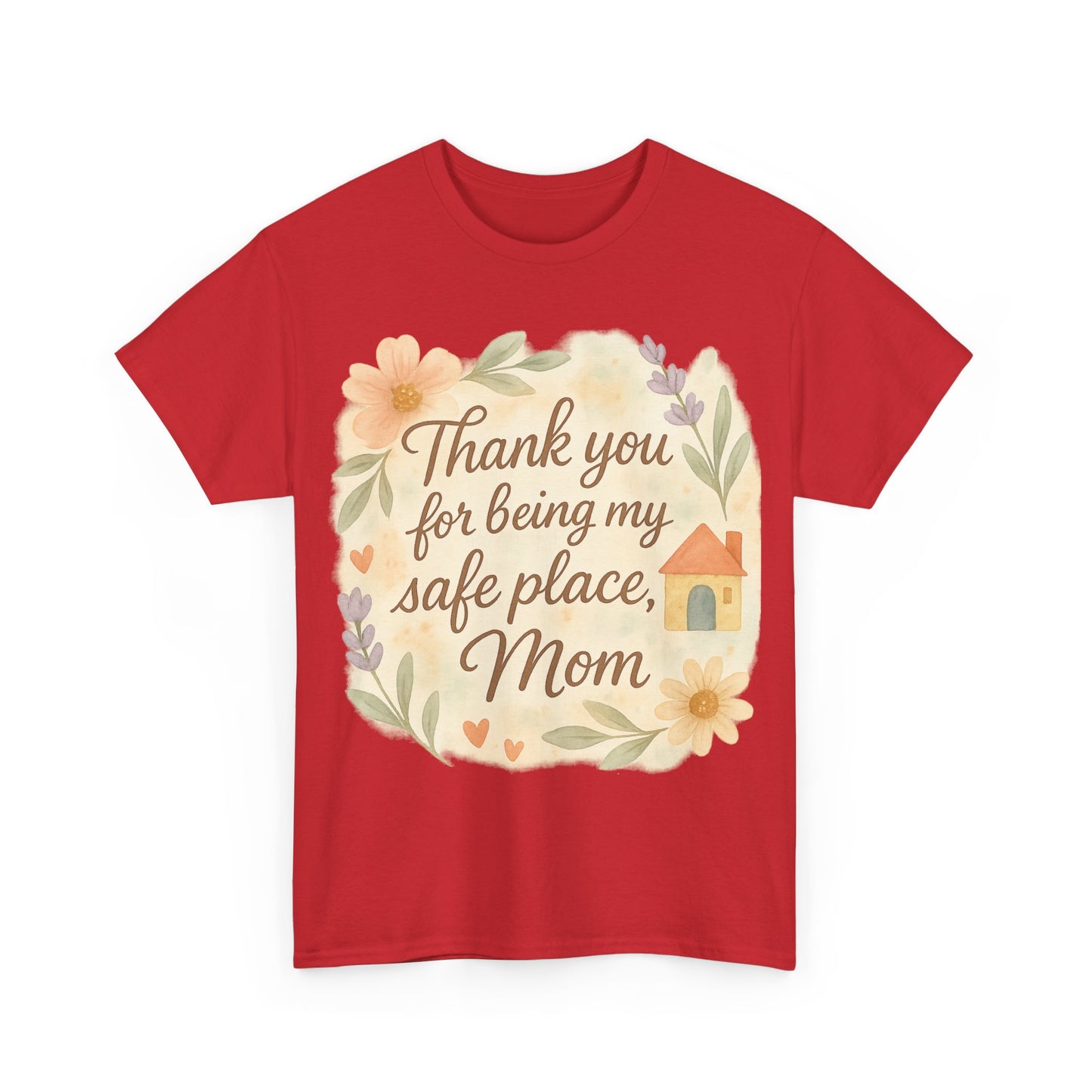Thank You for Being My Safe Place Mom Floral Mothers Day Printable Quote Art