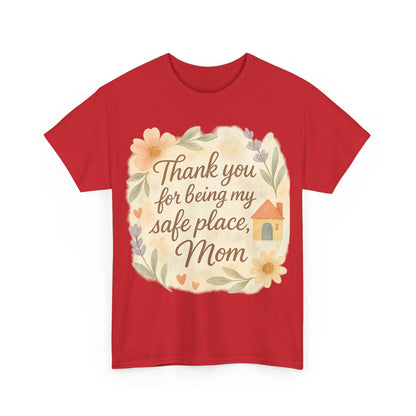Thank You for Being My Safe Place Mom Floral Mothers Day Printable Quote Art