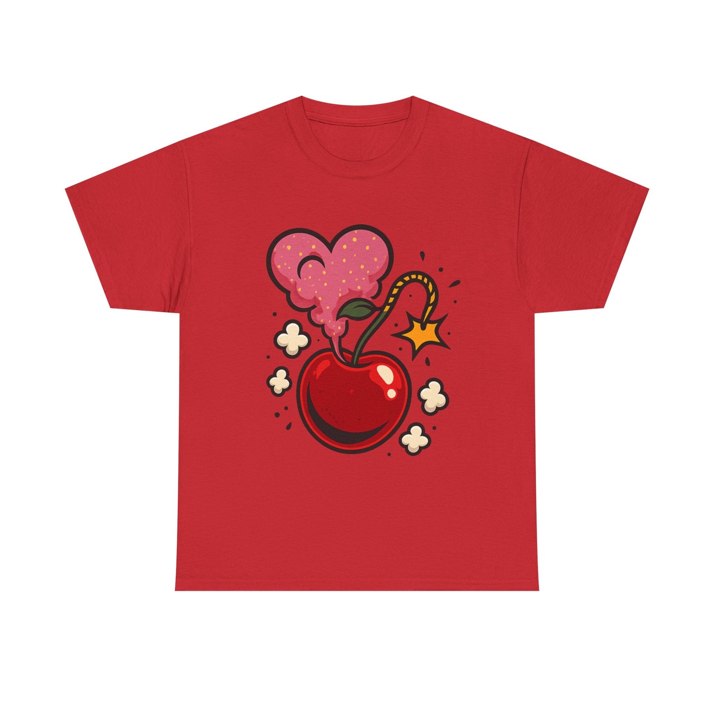 Cherry Bomb Heart Smoke Italian Design Art Pop Explosion Cute Glitter Cherry