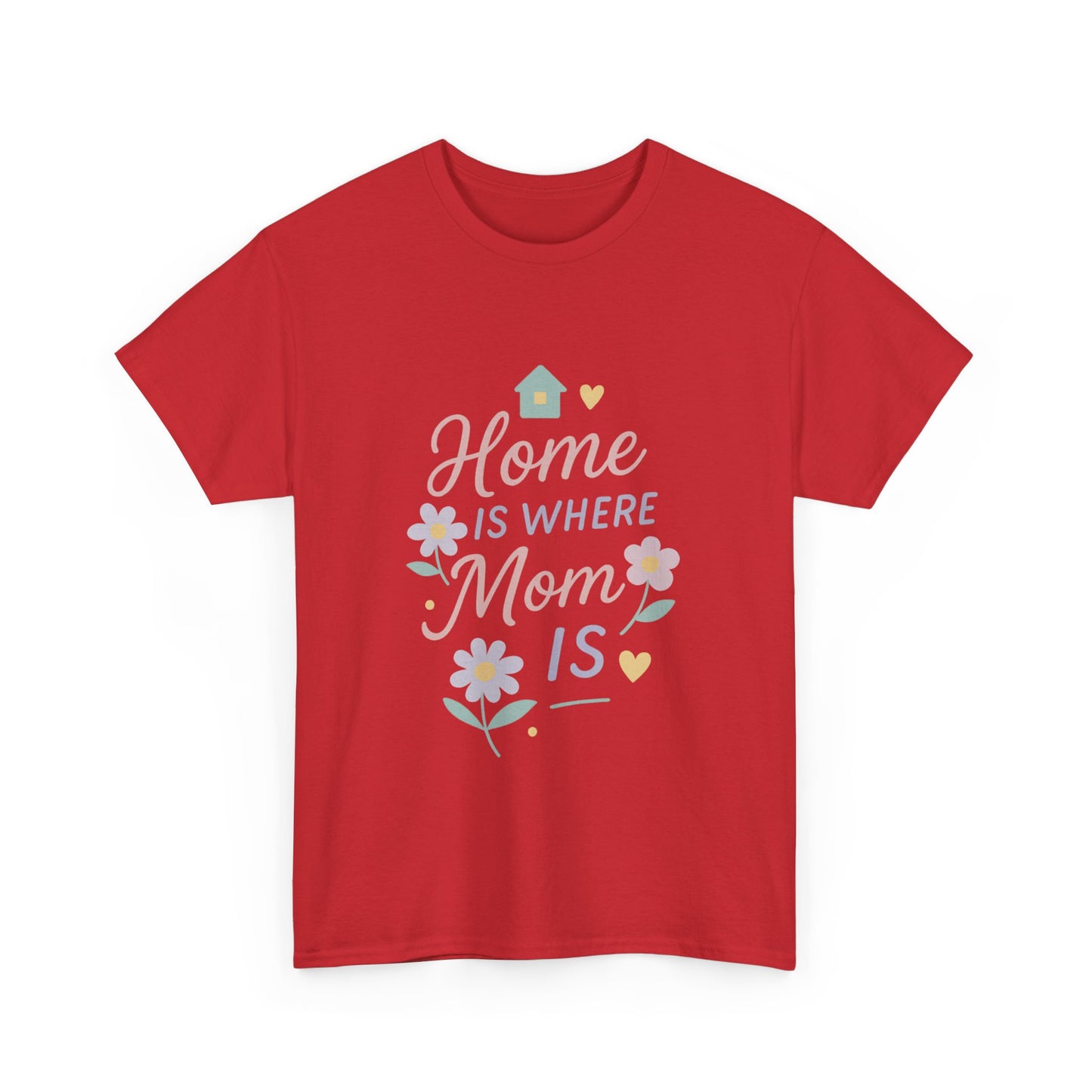 Home is Where Mom Is Pastel Quote Mother Day Printable Wall Art Design