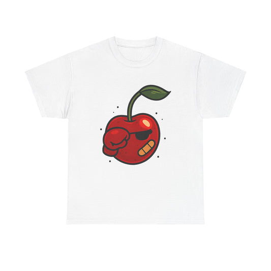 Cherry Fighter Italian Design Art Cartoon Combat Fruit with Bandage and Gloves