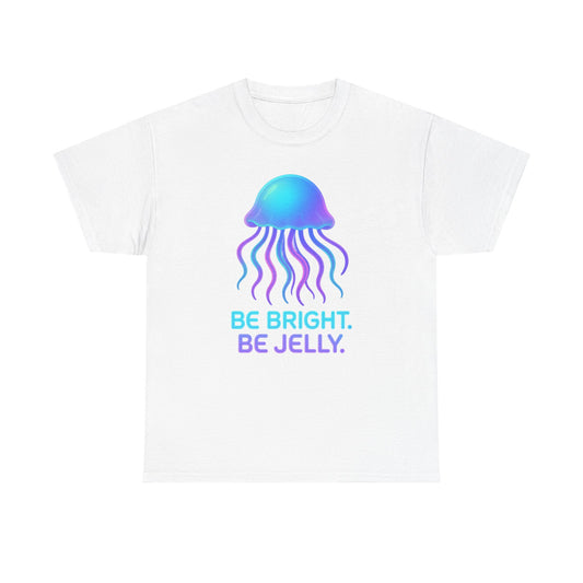 Be Bright Be Jelly  Neon Glow Jellyfish Aesthetic T-Shirt Art