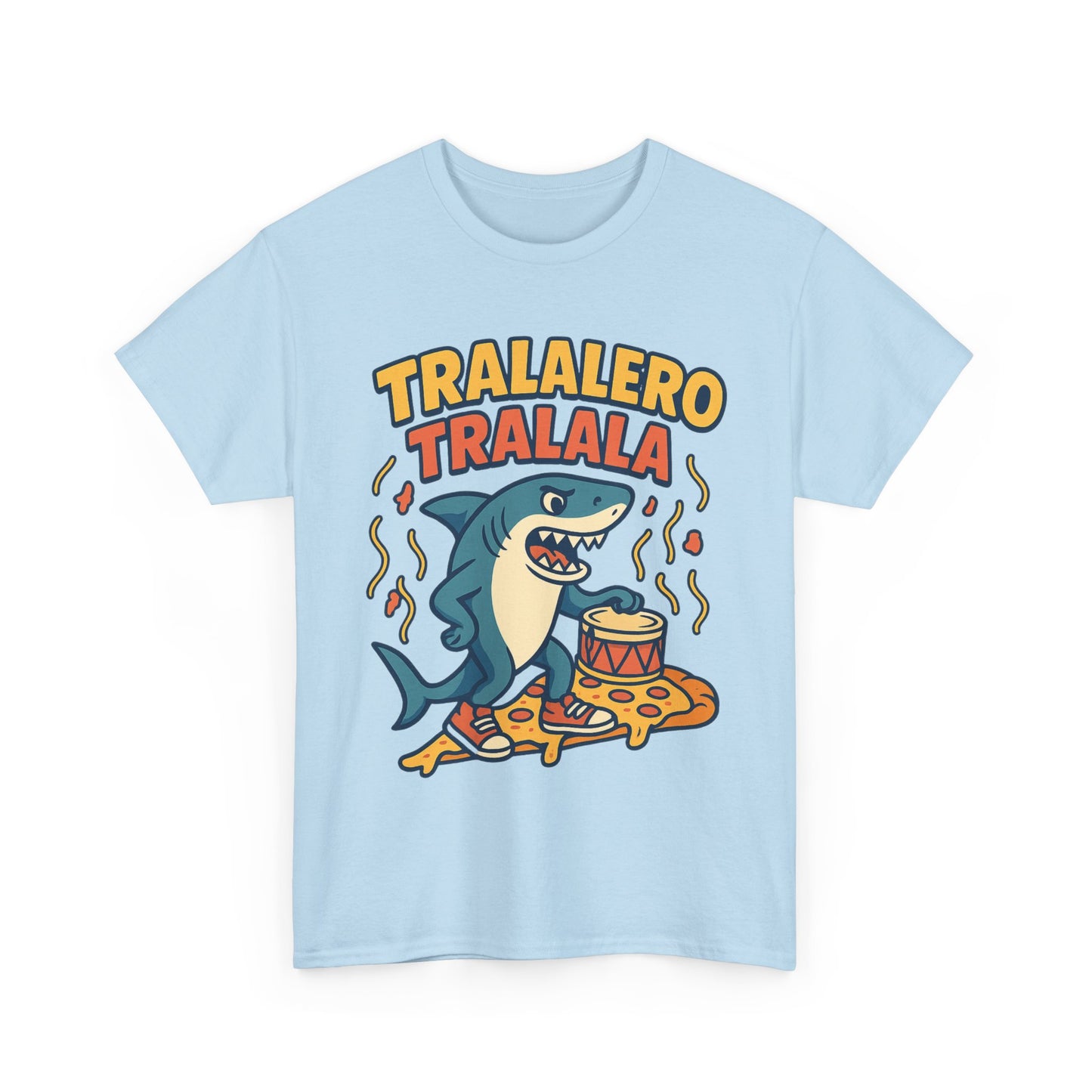 Tralalero Tralala Shark Pizza Meme Funny Italian Brainrot Cartoon Art