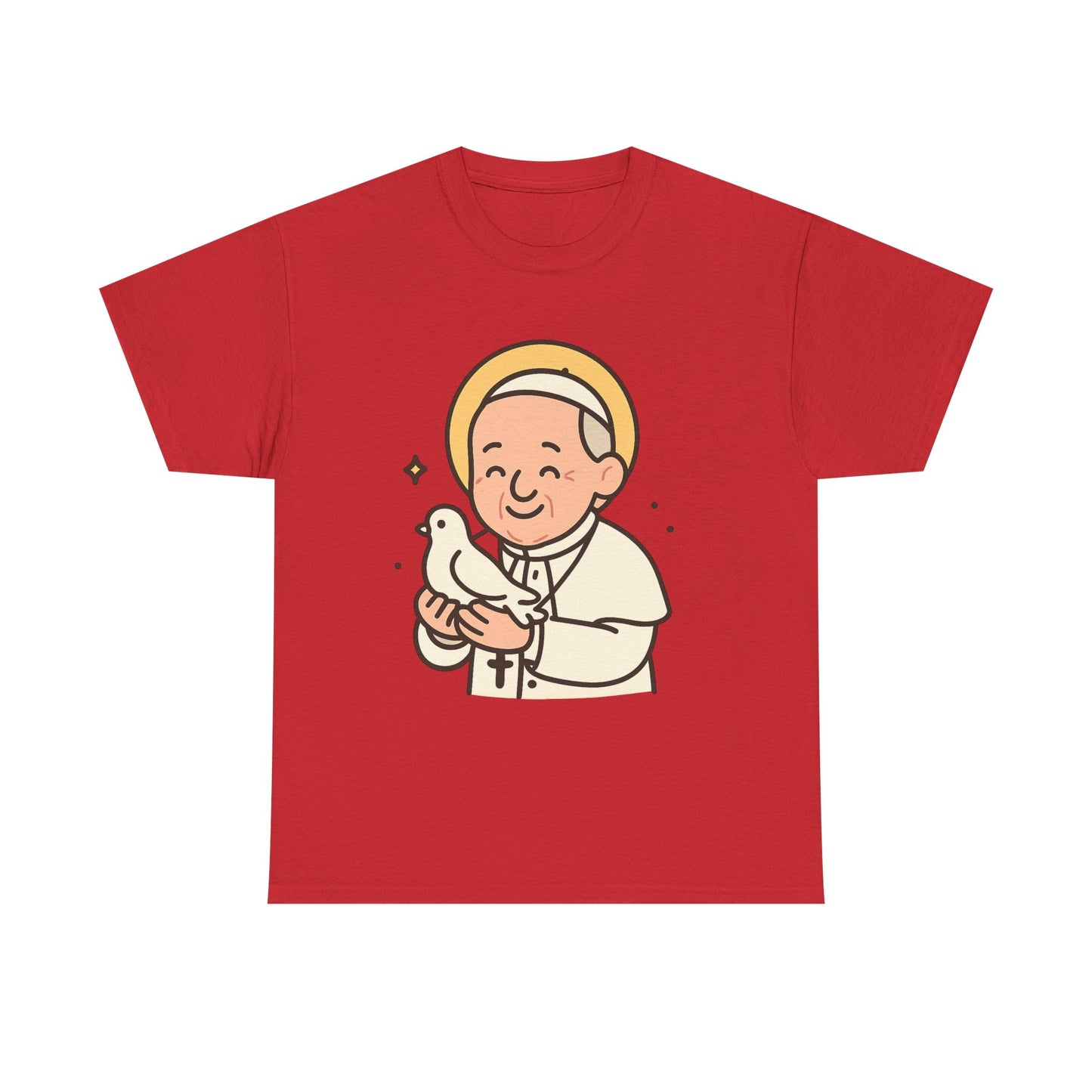 Kawaii Pope Francis with Dove Tribute Illustration