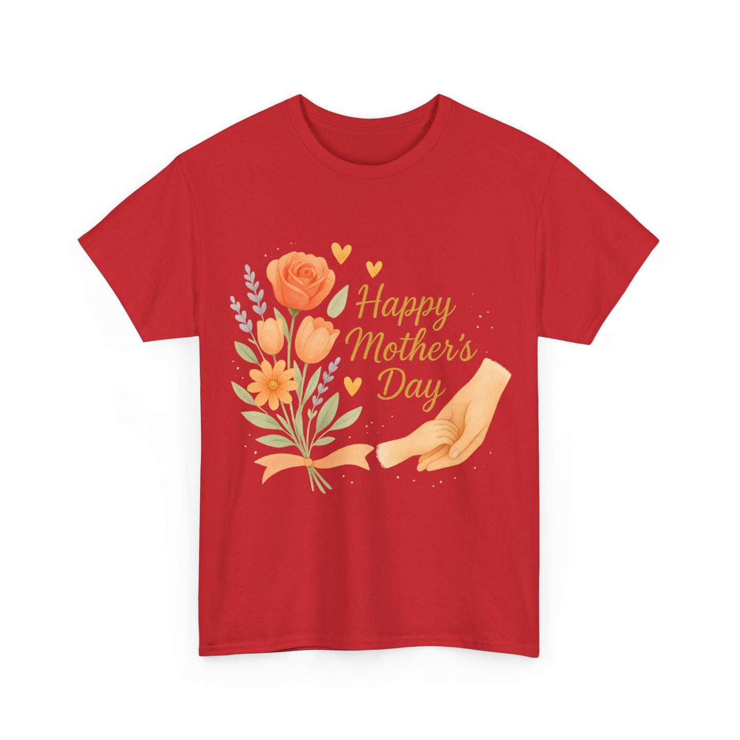 Happy Mother's Day Floral Hands Watercolor Quote Illustration