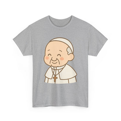 Cute Kawaii Pope Francis Illustration | Peaceful Pastel Transparent Art