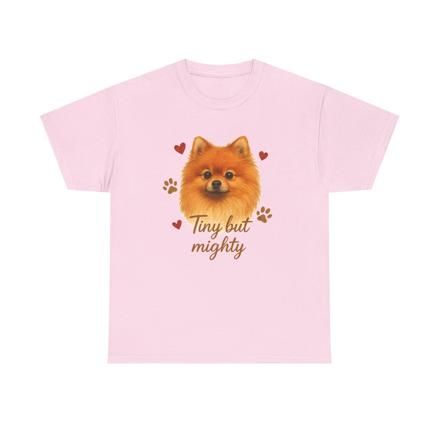 Pomeranian Lover Shirt Tiny But Mighty Dog Mom T-shirt