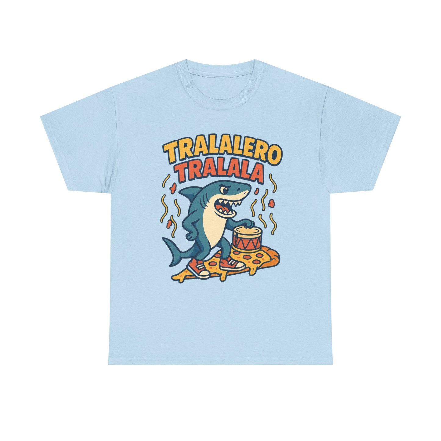 Tralalero Tralala Shark Pizza Meme Funny Italian Brainrot Cartoon Art