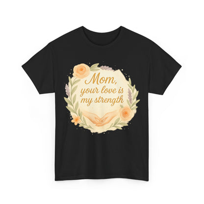 Mom Your Love Is My Strength Floral Mother's Day Quote in Italian