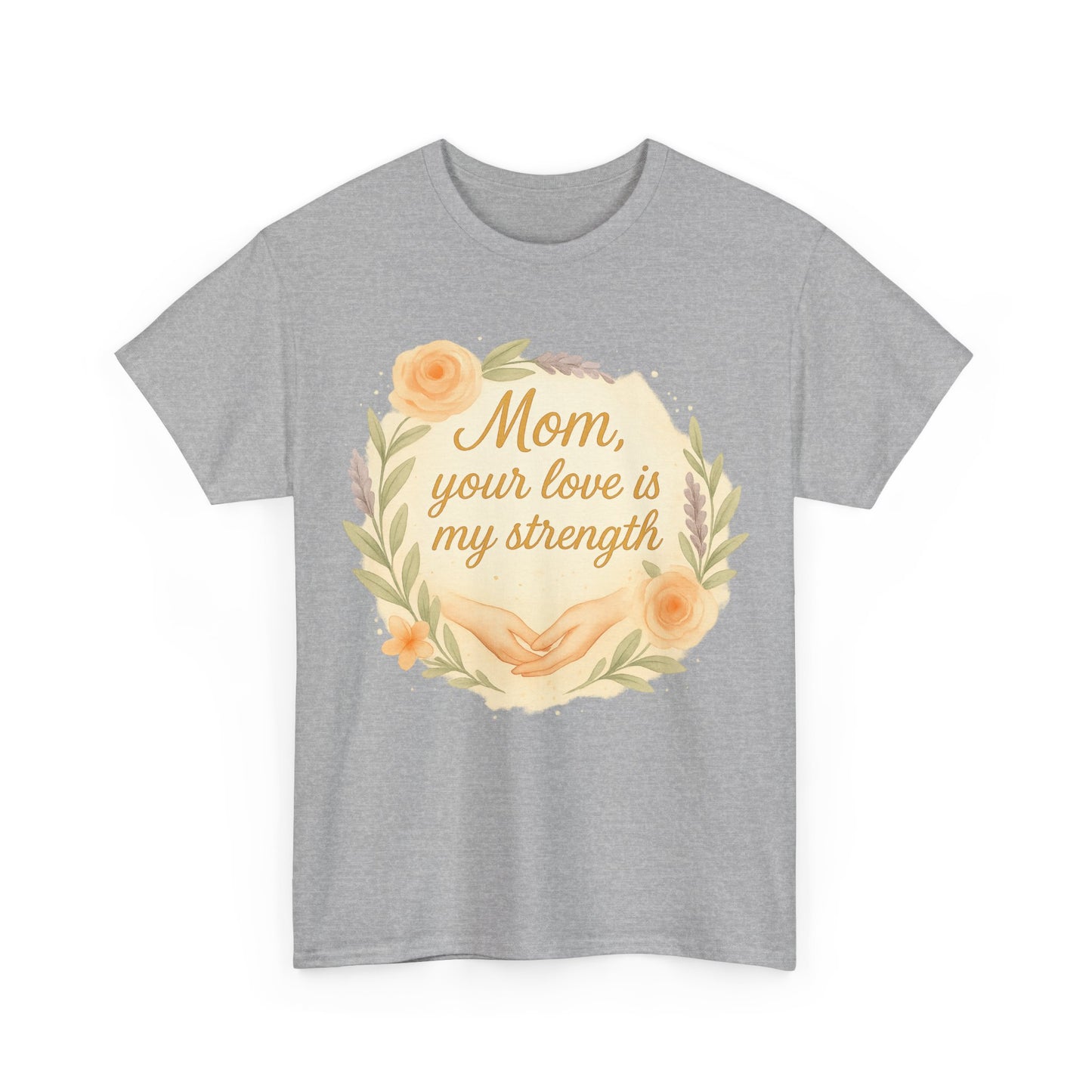 Mom Your Love Is My Strength Floral Mother's Day Quote in Italian