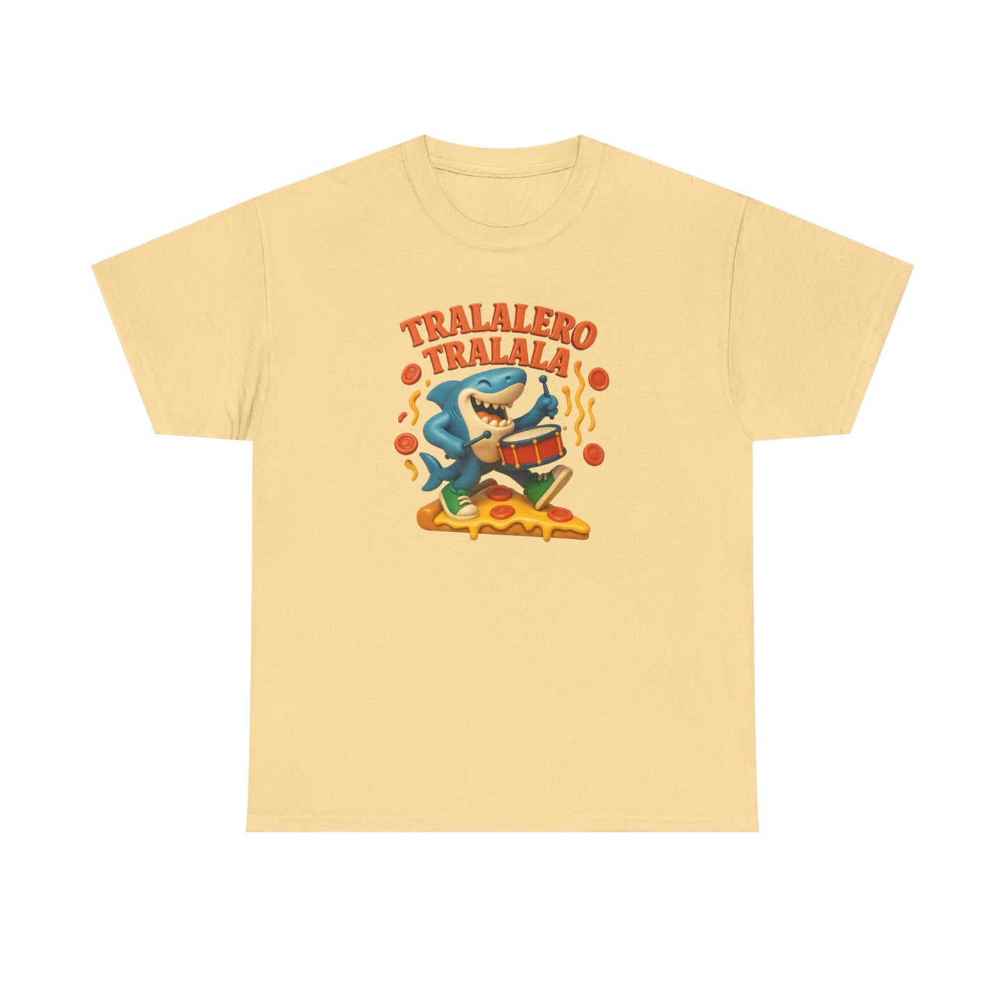 Tralalero Tralala Shark Pizza Meme Funny Italian Brainrot Cartoon Art 3d