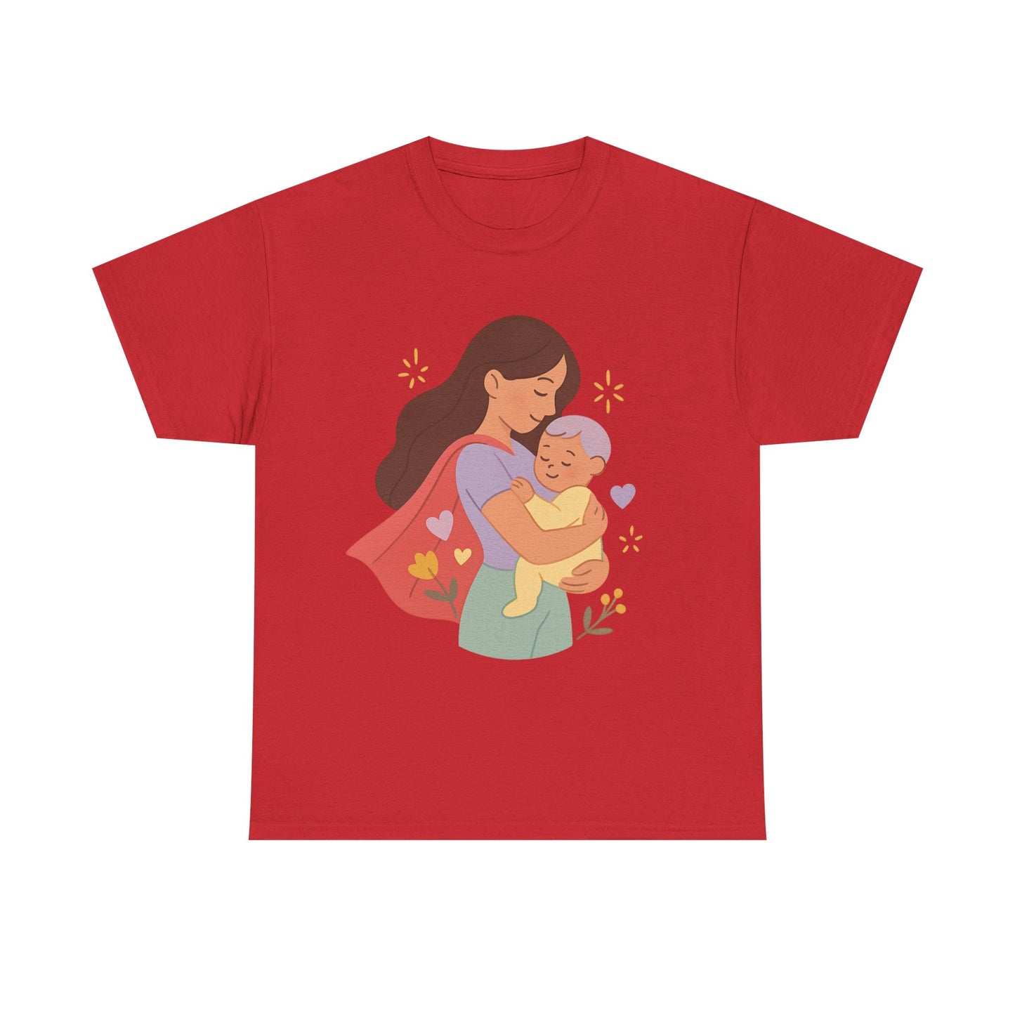 Super Mom Hug Modern Pastel Mothers Day Illustration Design
