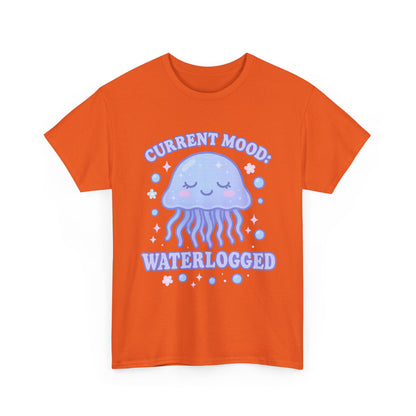 Current Mood Waterlogged Kawaii Jellyfish Pastel Bubble T-Shirt Design
