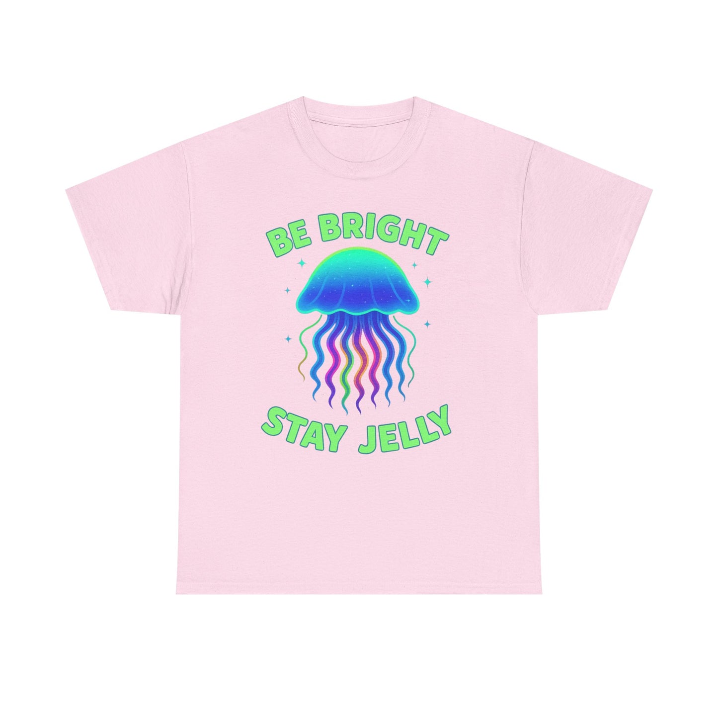 Be Bright Stay Jelly  Neon Rainbow Jellyfish Glow T-Shirt Art