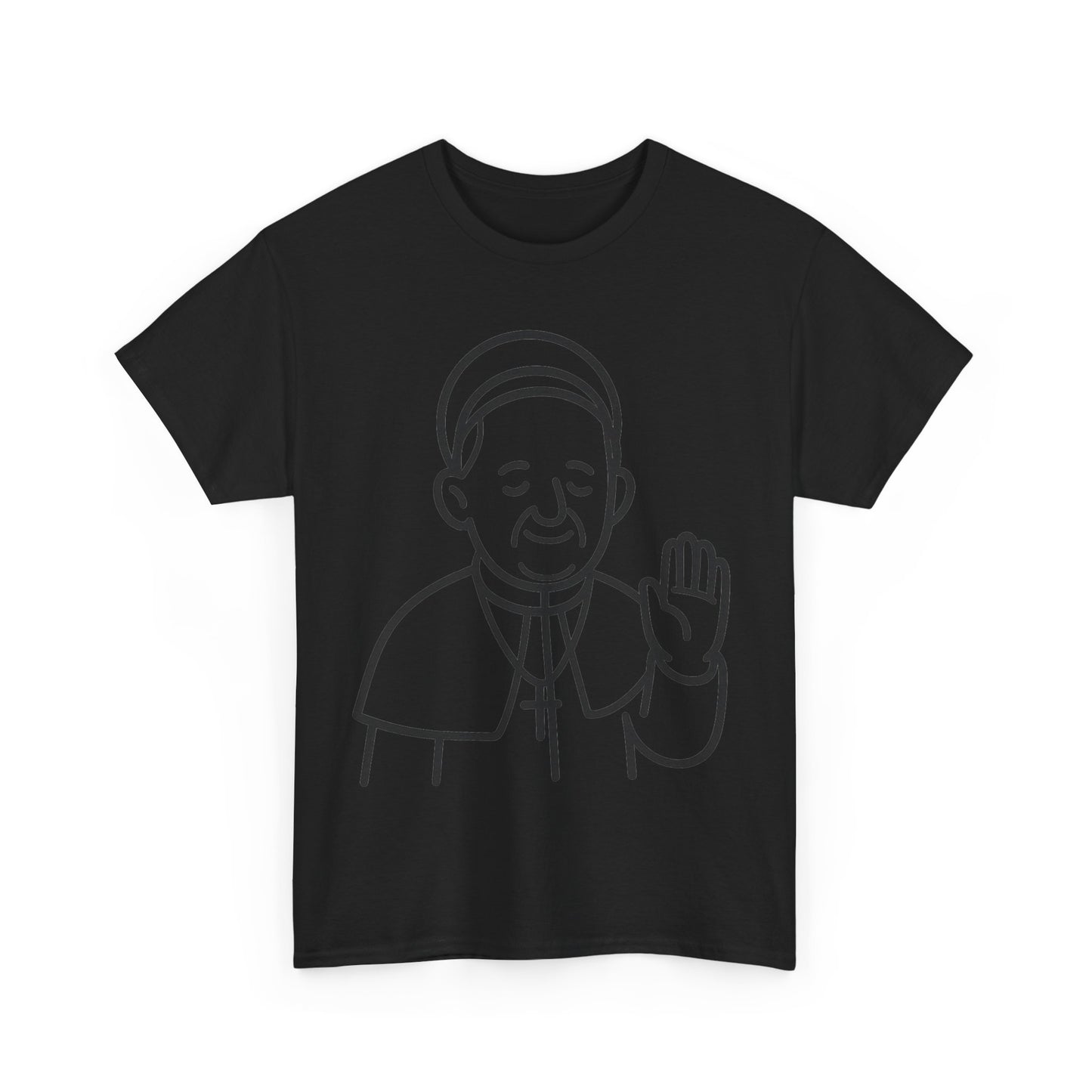 Minimalist Line Art Pope Francis Blessing | Transparent Outline Design