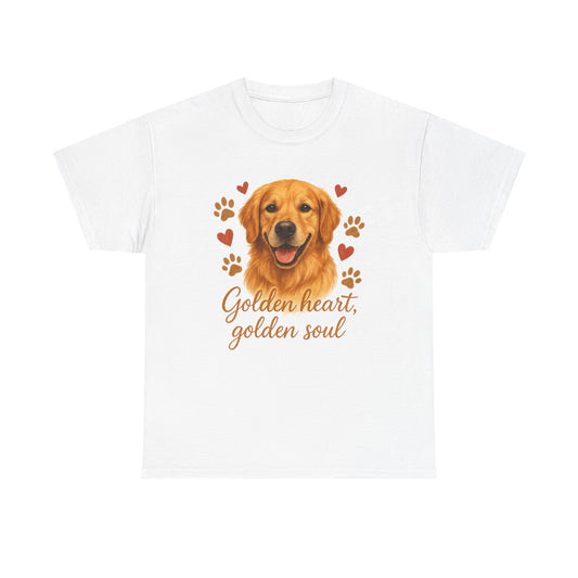 Golden Retriever Lover Shirt  Golden Heart Golden Soul Dog T-shirt